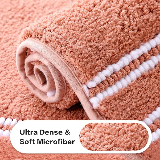 Kmson Bathroom Rugs Mat, Non-Slip Fluffy Thick Water Absorbent Microfiber Mat - Image 6