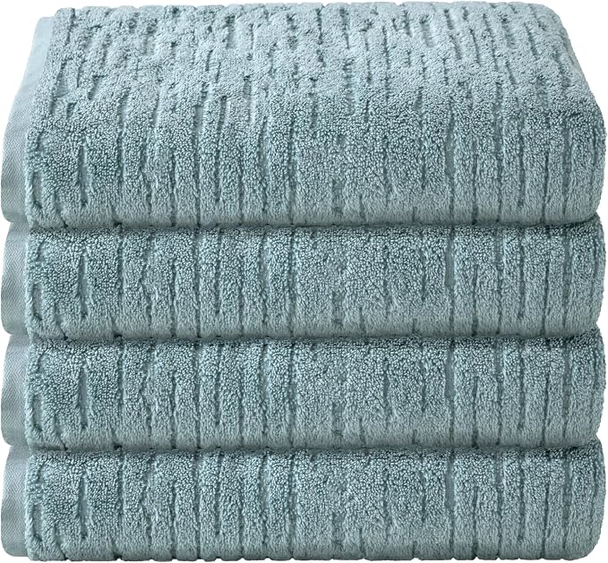 SKL Home CloudSoft Cotton Luxury 4 Pc Bath Towel Set by SKLHomebySaturdayKnightLtd