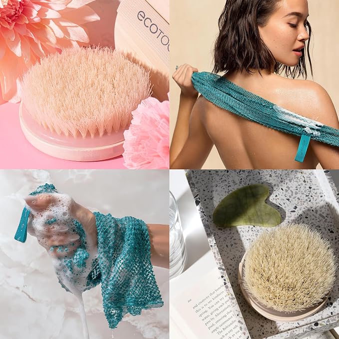 EcoTools Dry Body Brush for Circulation, Dead Skin Removal + Exfoliating Body - Image 6