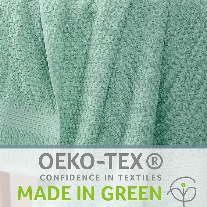 NY Loft 100% Cotton Bath Towel 4 Pack | Super Soft & Absorbent Quick-Dry Bath - Image 8