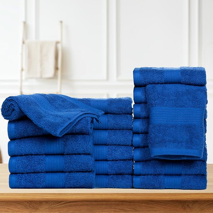 Ample Decor Wash Cloths, 600 GSM 100% Cotton Soft Absorbent Ideal - Image 2