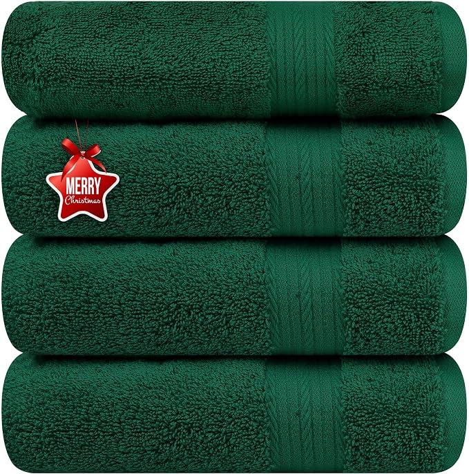 Ample Decor Hand Towels Set of 4 600 GSM 100% Cotton Soft Absorbent Thick by AmpleDecor