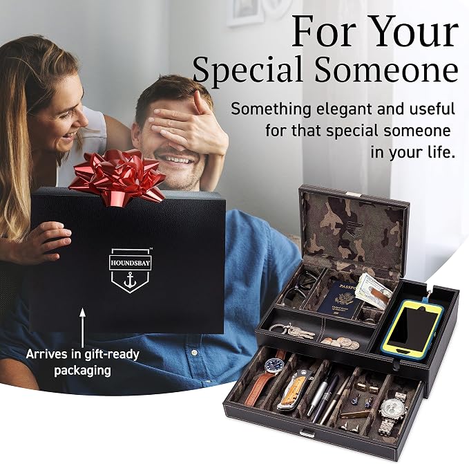 HOUNDSBAY Admiral Dresser Valet Box, Camo Gifts - Image 2