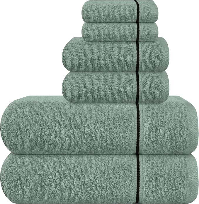 MyOwn Ultra Soft 6 Pack Cotton Towel Set, Contains 2 Bath Towels 28x55 inch by Unknown