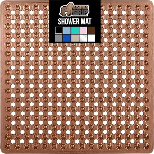 GORILLA GRIP Patented Square Shower Stall Mat, Small Bathtub Floor Mats by GorillaGrip