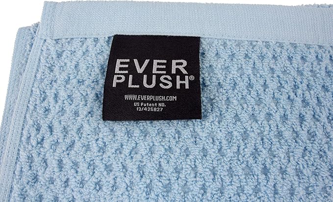Everplush Diamond Jacquard Quick Dry Bath Towel, Aquamarine - Image 4