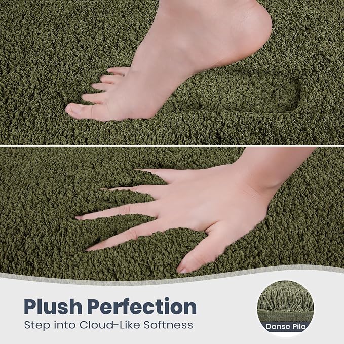 PURRUGS Bathroom Rug Non-Slip Machine Washable 30" x 60", Super Absorbent and - Image 3