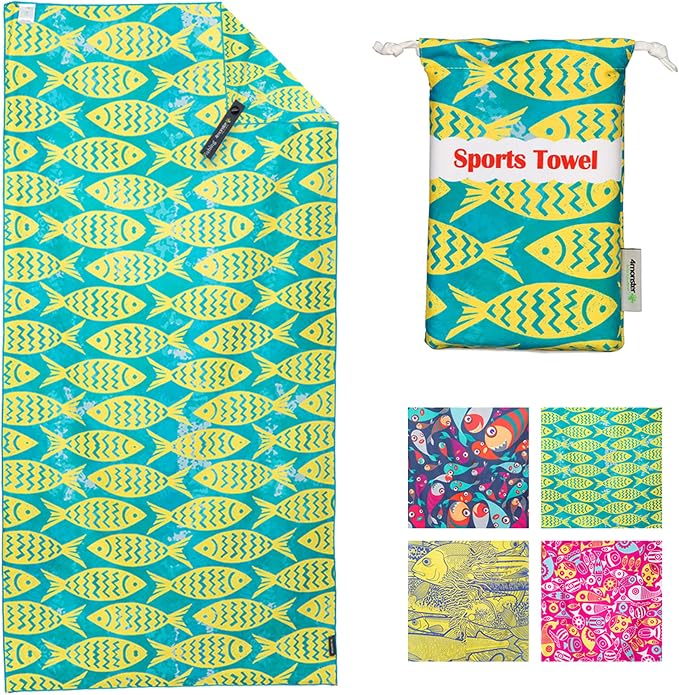 4Monster Microfiber Beach Towel Quick Dry, Super Absorbent Lightweight Travel by 4Monster