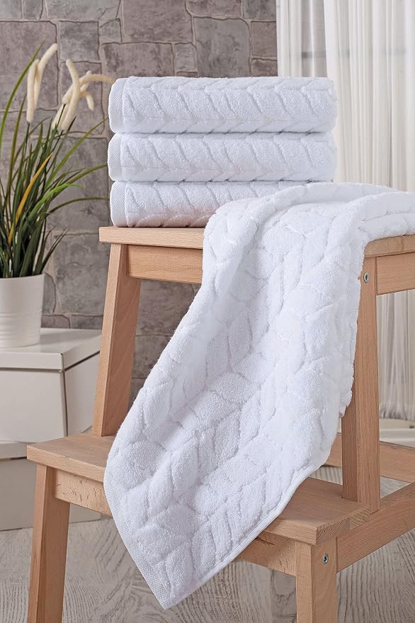 Turkish Cotton Ultra-Soft Plush Absorbent Quick Dry Bathroom Towel Set - Image 2