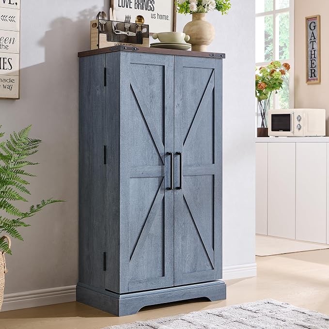 ACCOHOHO 47" Kitchen Pantry, Farmhouse Storage Cabinet by ACCOHOHO