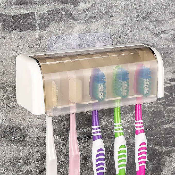 5 Slots Wall Mount Toothbrush Holder by LUEXBOX