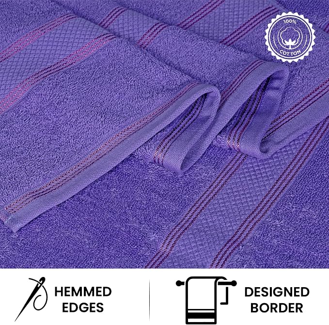 Casa Lino Lavender Bath Towels Set of 4 - Image 5