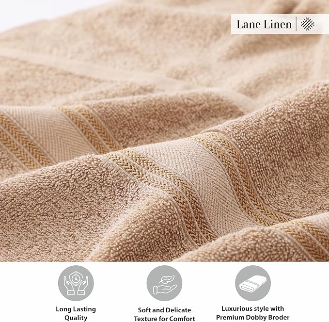 LANE LINEN 100% Cotton Bath Sheets Set of 4 - Image 8