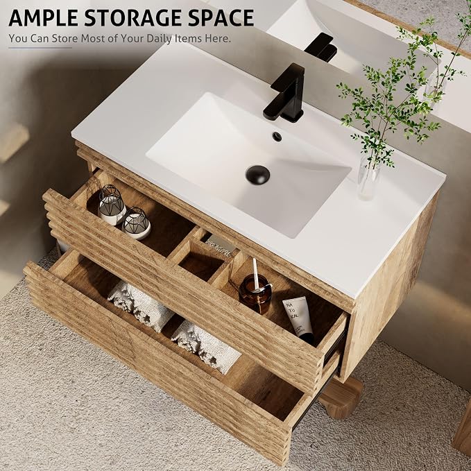 eclife 36" Floating Bathroom Vanity - Image 4