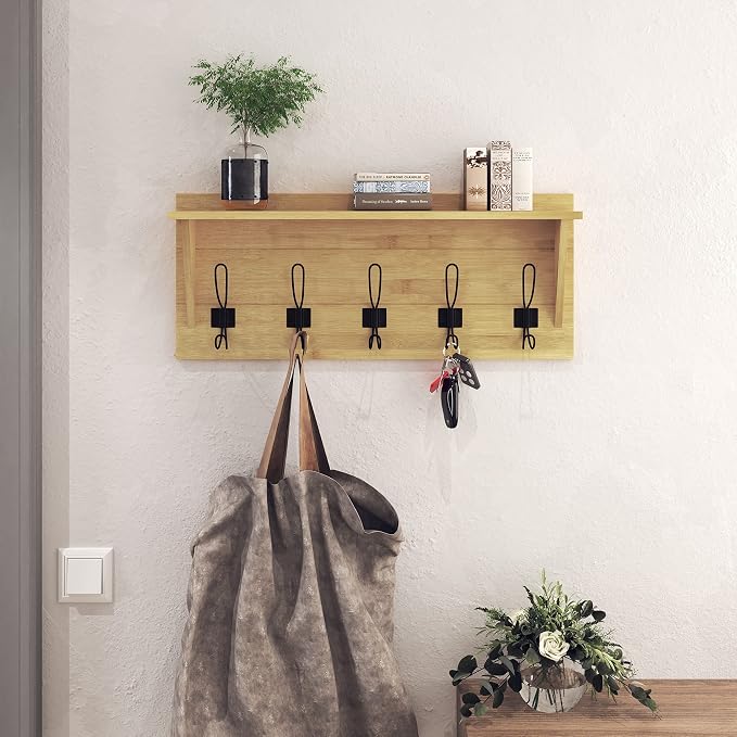 HBCY Creations Rustic Wall Mounted Coat Rack - Image 6