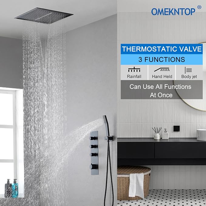 Matte Black 3 Way Shower Diverter Valve - Image 6