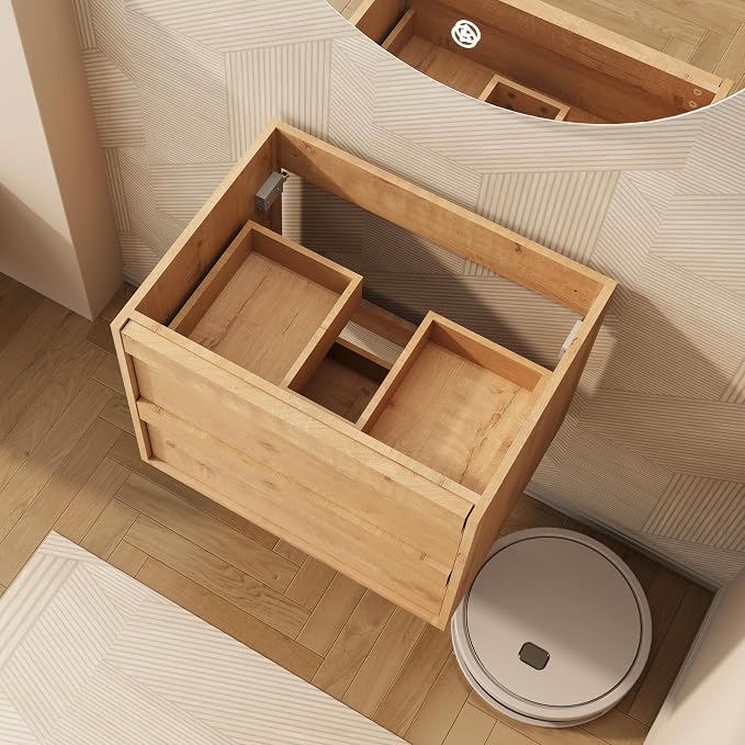 eclife 24" Floating Bathroom Vanity Sink Combo, Wall Mounted Modern Minimalist - Image 6