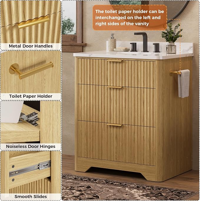 IRONCK 30 inch Bathroom Vanity - Image 6