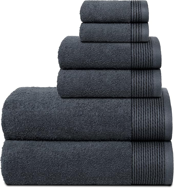 Belizzi Home 100% Cotton Ultra Soft 6 Pack Towel Set, Contains 2 Bath Towels by Unknown