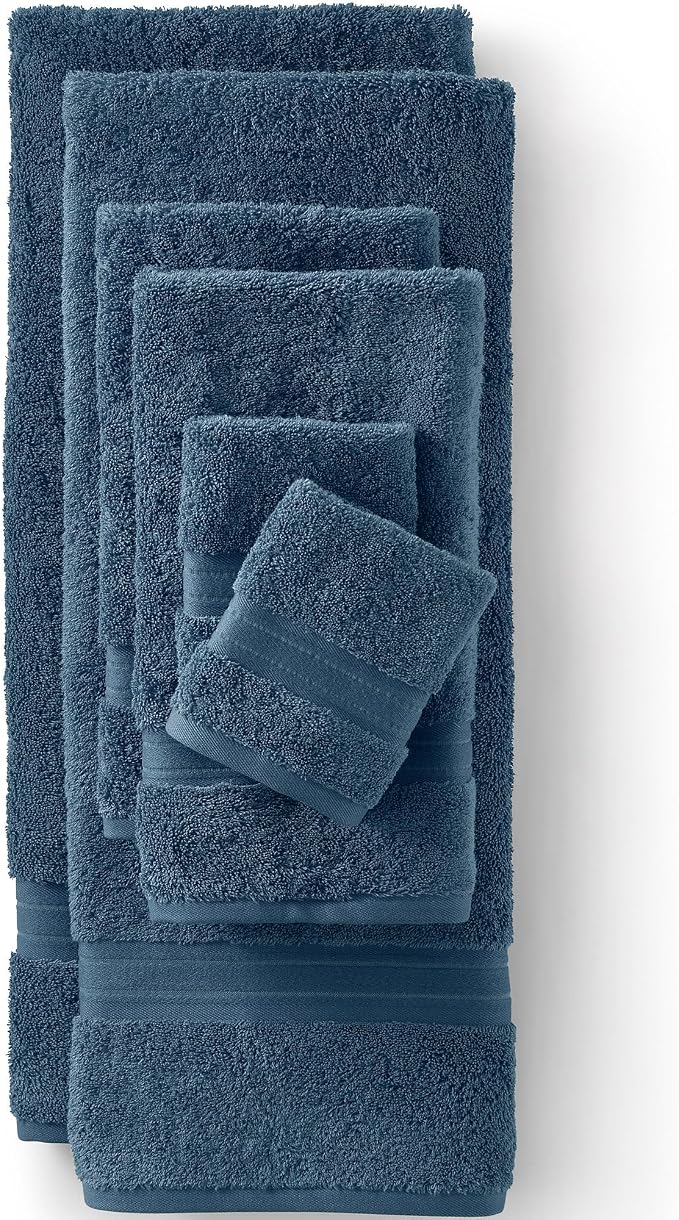 Lands' End Supima Towel Bering Sea Blue Bath- Bath Towel - Image 2