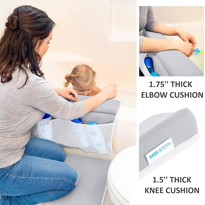 Bath Kneeler and Elbow Rest Pad, 1.75 inch Extra Thick Baby Bath Kneeling Pad - Image 5
