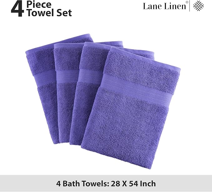LANE LINEN Bath Towels Set of 4 - Image 5
