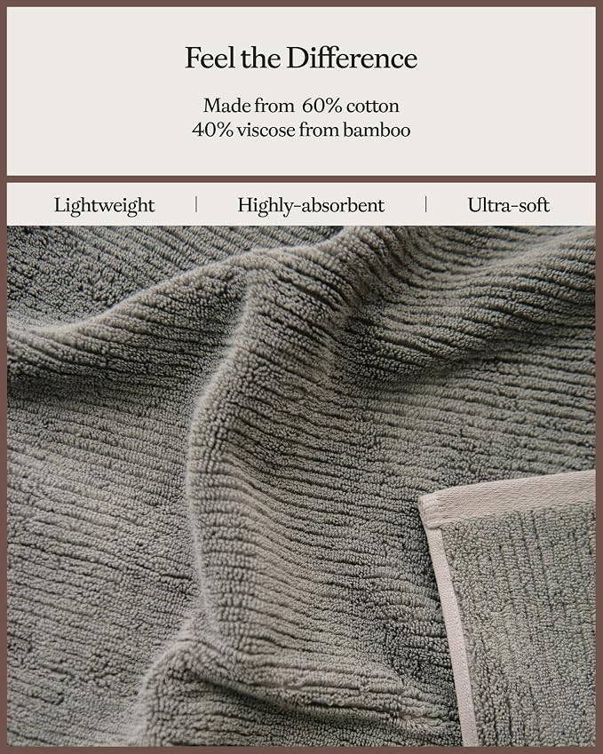 Cozy Earth Ribbed Bath Towel Set - Image 5