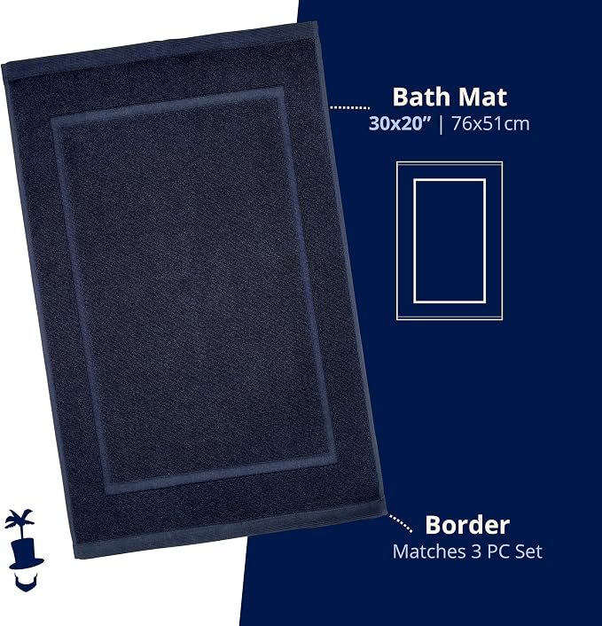 Lincoln & Palm 1-Piece Turkish Cotton Bath Mat - Image 3