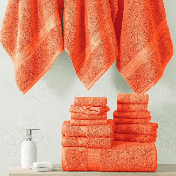 LANE LINEN 100% Ringspun Cotton Luxury Bath Towel Set, 8 Washcloths, 6 Hand - Image 5