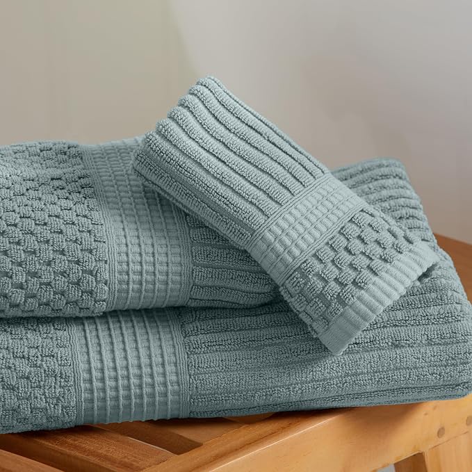 Springtree Home 100% Cotton Bath Towel Set of 4 | Super Soft & Absorbent - Image 7