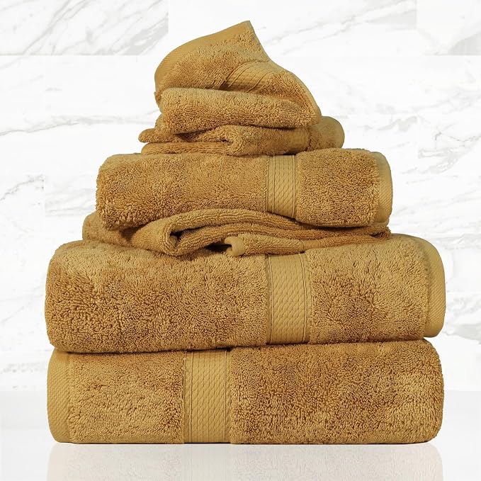 Superior Egyptian Cotton Pile 6-Piece Towel Set, Includes 2 Bath, 2 Hand by SUPERIOR