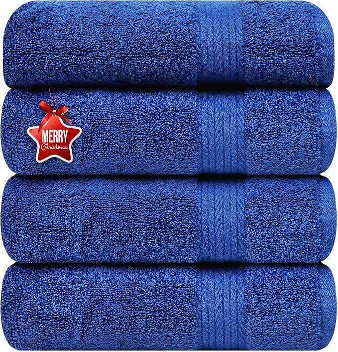 Ample Decor Hand Towel 18 X 28 Inch Set of 4 600 GSM 100% Cotton, Oeko Tex by AmpleDecor