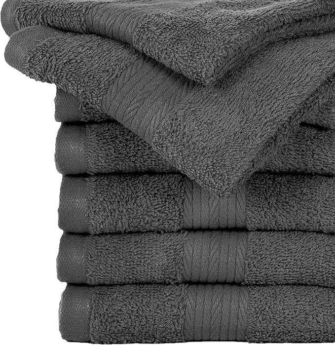 Ample Decor Wash Cloths Pack of 50 12 X 12 Inch 100% Cotton 600 GSM, Oeko Tex - Image 2