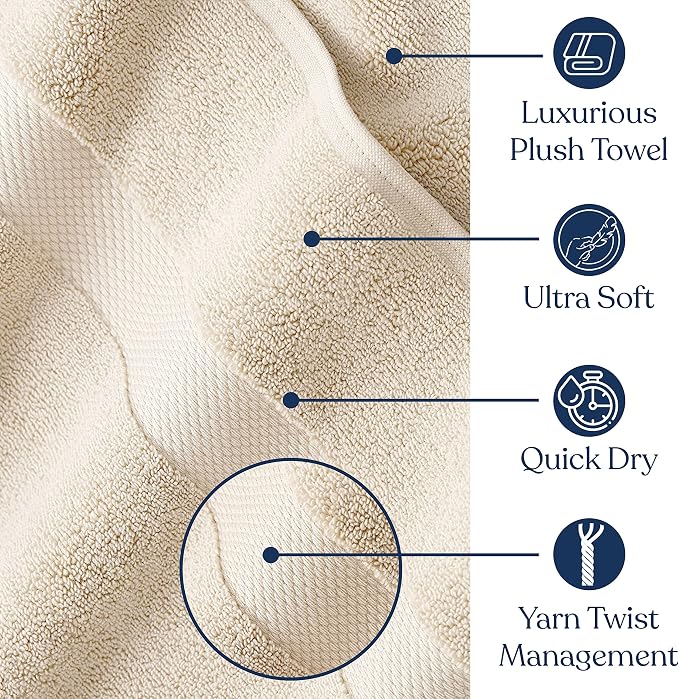 Delara Organic Cotton Luxuriously Plush Bath Sheet | GOTS & Oeko-TEX Certified - Image 4