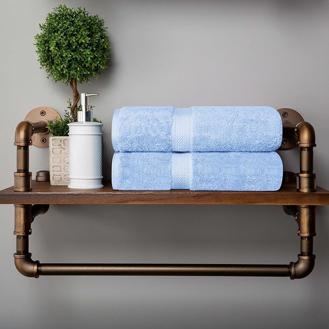 BLUENILEMILLS BNM Egyptian Cotton 2-Piece Towel Set, Includes 2 Bath Towels by Blue+Nile+Mills