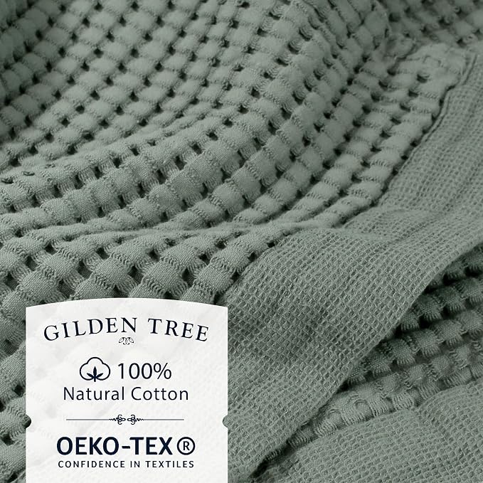 GILDEN TREE Waffle Towel Set Quick Dry Thin | 2 Bath Towels | 2 Hand Towels | 2 - Image 2