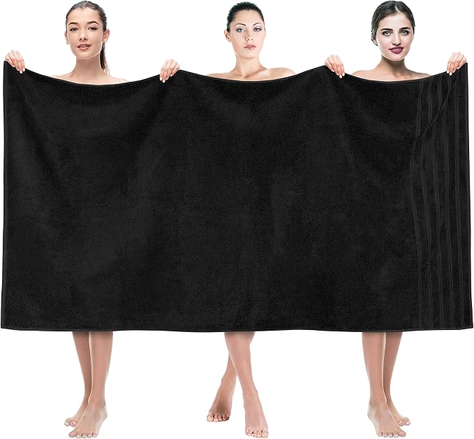 American Soft Linen 35x70 Jumbo Large Bath Towels, 600 GSM 100% Cotton Turkish by AmericanSoftLinen