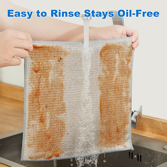JOYMOOP Multipurpose Non-Scratch Wire Dishwashing Rag - Image 7