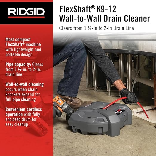 RIDGID 74978 K9-12 FlexShaft 1/4" x 30' Wall-to-Wall Professional Drain - Image 2