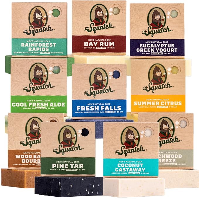 Dr. Squatch Natural Bar Soap for Men Variety Gift Set by DrSquatch