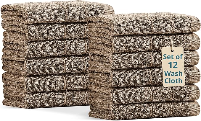 Casa Platino Washcloths 12 Pack by CasaPlatino