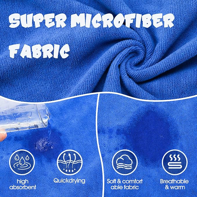 Super Absorbent Dog Bathrobe, Microfiber Bath Robe Towel - Image 2