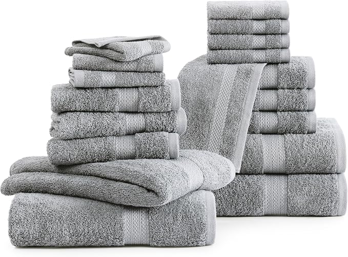 LANE LINEN 100% Ring Spun Cotton Bath Towel Set - Image 2