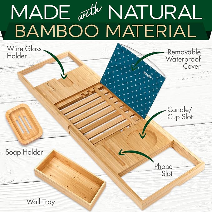SereneLife Bathtub Tray - Image 6