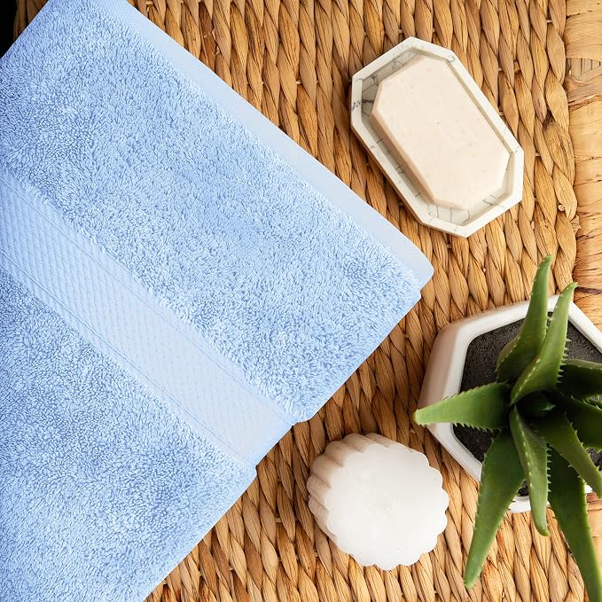 BLUENILEMILLS BNM Egyptian Cotton 2-Piece Towel Set, Includes 2 Bath Towels - Image 6