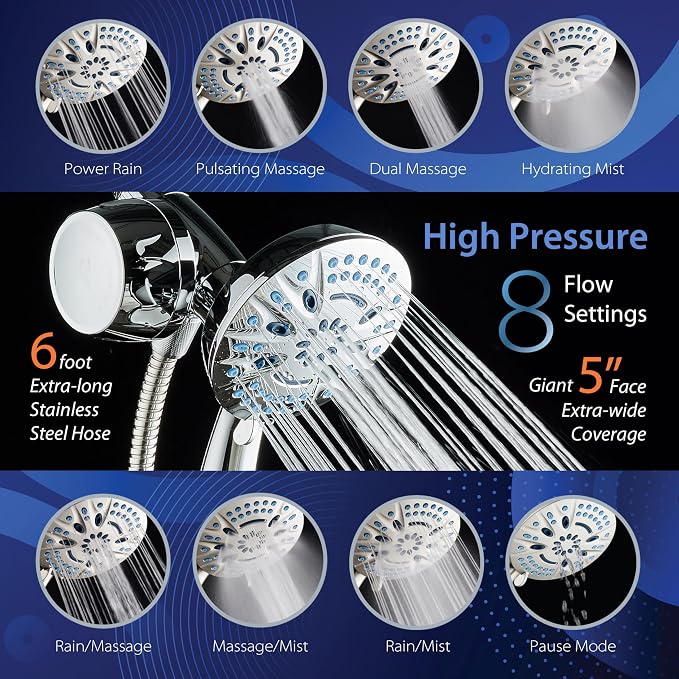 AquaCare Magneton 8-setting Magnetic Docking Hand Shower - Image 2