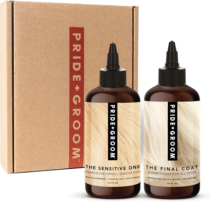 Pride and Groom The Sensitive One Box Set – Dog Shampoo & Conditioner by PrideGroomNYC