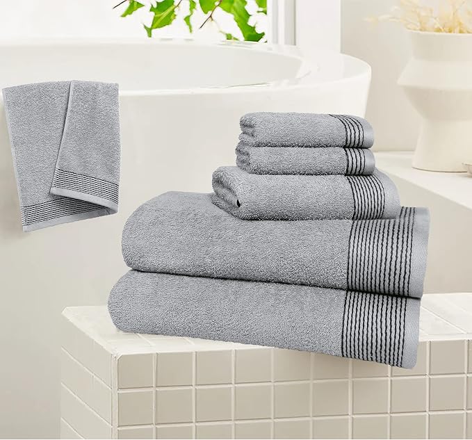 Belizzi Home 100% Cotton Ultra Soft 6 Pack Towel Set, Contains 2 Bath Towels - Image 3
