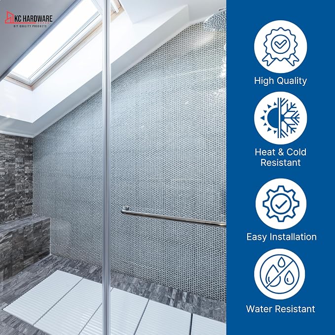 Frameless Shower Door Side Seal Strip H-Type 180 Degree 72'' Length - Image 7