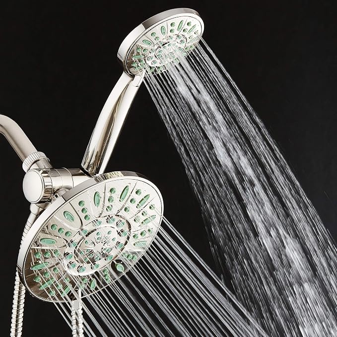 AquaDance Antimicrobial/Anti-Clog High-Pressure 30-setting Rainfall Shower Combo - Image 4